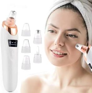 Aspirateur Point Noir, 5 Sondes et 3 Modes d'extraction des Points Noirs, Professionnel Extracteur de Point Noir Electrique Tire Nettoyant de Pores Soin Visage
