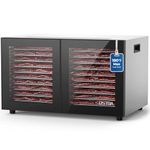 OSTBA Dual-Zone Food Dehydrator, 20 Stainless Steel Trays, 1300W, 180℉ Adjustable Temp, 10 Presets, 48H Timer, Food Dryer for Meat, Fruit, Herbs, Pet Treats, Home & Commercial