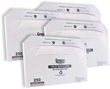 Gmark Paper Toilet Seat Covers - Thick Strength 100% Virgin Paper Disposable Half-Fold Toilet Seat Cover Dispensers - 4 Packs of 250 (1000 Total) GM2002
