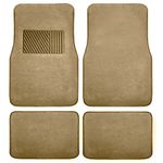 FH Group F14403BEIGE Beige Carpet Floor Mat with Heel Pad (Deluxe)