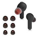 kwmobile 6x Replacement Ear Tips Compatible with JBL Tune 230 NC TWS / T230NC - Silicone Tips for Earphones - Black