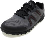 Xero Shoes Men's Mesa Trail II Shoe - Lightweight Barefoot Trail Runner, Steel Gray/Orange, 7