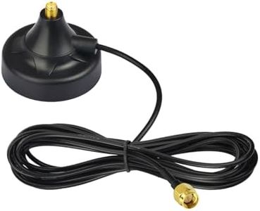 Superbat Base Magnética de Antena WiFi Base de Antena GSM/3G/4G LTE de 50 ohmios con 3m SMA Macho Cable de Extensión para GSM/3G/4G LTE Antena Router Signal Booster etc.