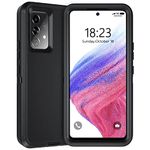 ottpluscase for Samsung Galaxy A53 5G Case,Heavy Duty Shockproof Dustproof 3 in 1 Cover Soft TPU Hard PC Military Protective Tough Durable Phone Cover for Galaxy A53 5G - Black