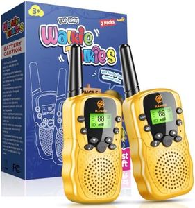 Toys for 3-12 Year Old Boys, Exssary Walkie Talkies for Kids Outdoor Toys for Kids 3-12 Year Old Girl Boy Gifts Indoor Outdoor Games for Kids Yellow