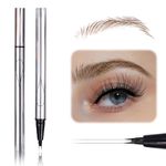 Magic Eyebrow Pencil, Long Lasting Waterproof Eyebrow Pencil and Smudge Proof Eyebrow Pencil, 2 Head Design and Fine Tip 3D Eyebrow Pen Technology for everyday shaping (Dark Brown)