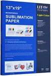 LIT Sublimation Paper A3+ 330x482mm 13x19, 100Sheets 110g Heat Press Transfer Paper - for Any Epson Sawgrass Ricoh HP Inkjet Sublimation Printer with Sublimation Ink for Blanks Mugs Tumblers T Shirts