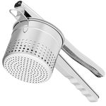 GloTika Large 15oz Potato Ricer Masher, Heavy Duty Stainless Steel Potato Masher with Ergonomic Handle - Essential Kitchen Tool for Mashed Potatoes and Noodles