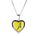 Stands Out, Supplying Outstanding Gifts A Letter Girls Personalised Heart Shaped Mood Locket Pendant Monogram Initial Kids Necklace