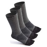 VWELL Toe Socks Cotton Athletic Running Five Finger Socks 3 Pairs,Size 7-11