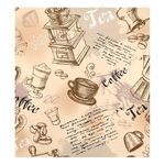 Dishwasher Magnet Cover Sheet Coffee Hand-Drawn Elements Sketch Magnetic Door Cover Vinyl Decorative Panel Decal Home Kitchen Decoration