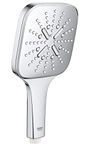 GROHE Rainshower 130 Smartactive Cube Hand Shower 130mm Shower Head with 3 Sprays Chrome Finish and Made in Germany 26550000