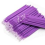 Botanique 200pcs Micro Applicator Brushes, Disposable Eye Extension Brushes, Micro Make Up Mascara Brushes, Oral and Dental, Colour Purple