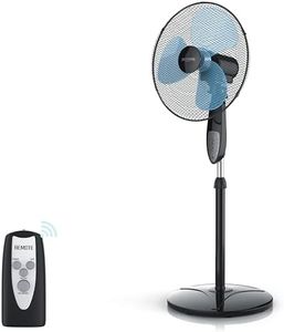 Brandson - Standventilator mit Fernbedienung Standlüfter - Ventilator höhenverstellbarer Standfuß - Neigungswinkel verstellbar - 50W - 3 verschiedene Geschwindigkeitsstufen - Oszillationsfunktion 80°