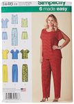 Simplicity US1446FF Easy to Sew Women's Shirt, Pants, and Shorts Sewing Pattern Kit, Code 1446, Sizes 18W-24W