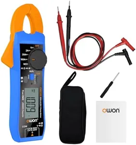 OWON CM2100 Mini Digital Clamp Meter Auto Range 20000 Counts AC/DC Resistance Capacitance Tester Multiple Measurement Functions NCV VFC Diode Overload Protection True RMS Multimeter