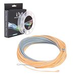 MAXIMUMCATCH Avid Fly Line with Welded Loop, Weight Forward Floating Fly Fishing Line 100ft (3F/4F/5F/6F/7F/8F) (Orange&Blue, WF3F)