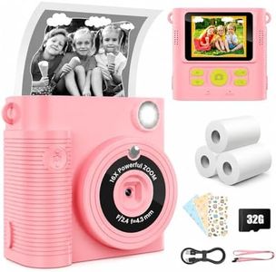 WONNIE Kids Camera Instant Print,1080P Selfie Digital Camera with 2.4" Screen & 32GB Card,Toddler Portable Toy for Ages 3-12,Christma-s Birthday Gifts for 3 4 5 6 7 8 9 Year Old Girls Pink