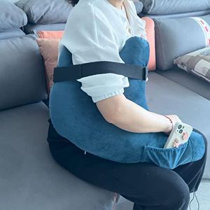 Pozico Cuscino a forma di Y, cuscino per chirurgia della spalla per sollievo - cuscino regolabile per collo e spalla per sedersi e dormire (blu scuro, cuscino a forma di Y)