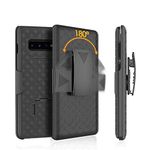 Galaxy S10 Case,HIDAHE S10 Belt Clip Holster Case Slim Fit Shell Combo Shell Holster Case Bulit-in Kickstand Protective Cover for Samsung Galaxy S10 2019 Release,Black