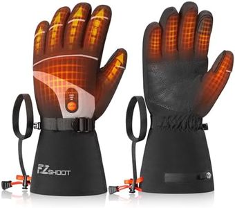 EZshoot Heated Gloves for Men Women, 7.4V 3000mAh Rechargeable Electric Hand Warmers with Touchscreen, Water Resistant Heated Ski Gloves for Winter Outdoor Hunting Ice Fishing