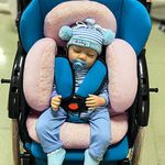 Universal Baby Stroller Cushion Reversible Seat Pad Mat Pushchair Seat Liner Cotton Velvet Infant Car Seat Cushion Full Body Head Support Pillow Sleeping Pad for Baby Pushchair Pram Seat