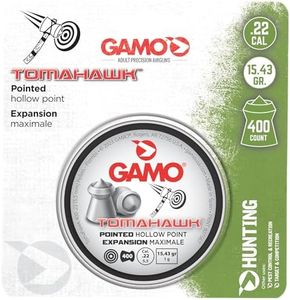 Gamo Tomahawk Pointed Hollow Point .22 Cal. Pellet Air Rifle Ammunition