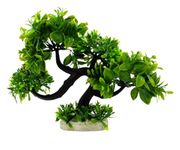 Foodie Puppies 8.2inch Aquarium Plastic Plants Green Leaves Tree/Plant - (Bonsai Beads Plant) for Fish Tank Ornaments Freshwater & Saltwater Decorative