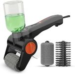 Electric Grill Brush Cordless Rechargeable with Soap Dispenser, Automatic GRILLION Outdoor BBQ Electric Grill Cleaner Brush Including Interchangeable Stainless Steel Wire & Bristle Free Chain Brush