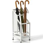 Basic Build Metal Umbrella Stand – White Stylish & Durable Iron Holder for Home, Office, Entryway & Garden | Modern Space-Saving Design (White)