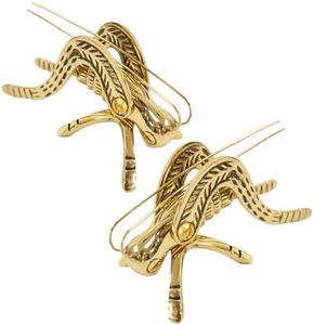 BestNest Two Pack of Achla Lucky Hearth Crickets, Polished