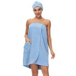 Verve Jelly Bath Towel Body Wrap for Women Quick-Dry Ladies Towelling Cotton Dressing Gown Bathrobe Women Towel Bath Wrap