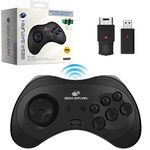 Sega Saturn Black 8-Button 2.4 GHZ Wireless Arcade Pad [Retro-Bit]