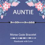 ENSIANTH Auntie Gift Morse Code Bracelet Mother’s Day Gift Aunt Bracelet Auntie Bracelet Birthday Gift for Aunt (Auntie MCBra)