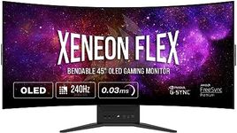 Corsair XENEON Flex 45WQHD240 Gaming Monitor - 45-Inch OLED WQHD (3440 x 1440) Bendable Display, 240Hz Refresh Rate, 0.03ms GtG Response Time, NVIDIA G-SYNC Compatible, AMD FreeSync Premium - Black