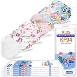 LOGAO【60 Packs Individually Packaged】 of KF94 Disposable Fish Mouth Type Child Safety Four-Layer Protective mask, Kids Disposable Face Masks Comfortable Breathable,and Protection Rate of 95%