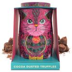 Monty Bojangles Choccy Scoffy Cat Tin | Cocoa Dusted Truffles, Persian Pink Cat - 135 g