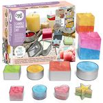 Craft It Up DIY Candle Making Kit, Makes 15+ Candles, Beginners Set with Silicone Molds, Soy Candle Wax Supplies, Pot, Wicks, Essential Oils & More, Scented Homemade Candles Set for Teens Adults