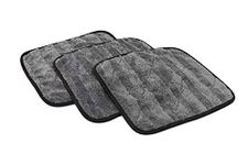 The Rag Company - The Gauntlet Drying Towel (3-Pack) 70/30 Blend Korean Microfiber, Designed to Dry Vehicles Faster, More Thoroughly & More Gently Than Others, 900gsm, 12in x 12in, Grey