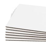 Golden State Art, 50 Pack 16x20 One-Side White Corrugated Cardboard Sheets, Flat Cardboard Inserts Layer Pads for Mailing, Packaging or Art Crafts Photo Backing (1/8" Thick)