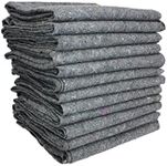 PackRite Textile Moving Blankets, Professional Quality Grade, Reusable, 100% Recycled, 72 x 54 Inches (72" X 54", 12, Count)