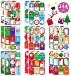 Fyvadio Christmas Tags Labels, 144PCS Self Adhesive Gift Stickers Name Tags, Xmas to and from Christmas Name Tags for wrapping-Holiday Present self-adhesive Gift Labels for Present Bags Cards Envelope