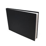 Artway Studio – Casebound A4 Sketchbook – Landscape - 92 Sides/46 Pages of 170gsm Cartridge Paper – Black Hardback Sketchbook