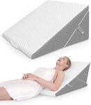 Forias Wedge Pillow for Sleeping 7-in-1 Foldable Bed Wedge Pillow for After Surgery 9 &12 Inch Adjustable Memory Foam Triangle Pillow Wedge for Acid Reflux Gerd Snoring Back Knee Pain