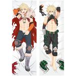 Sonsoke Anime Figure Bakugou Katsuki Body Pillow Case Cover Hugging Pillow Pillowcase Stuffed Double-Sided Printed 59 x 20 Inch (Katsuki 1)