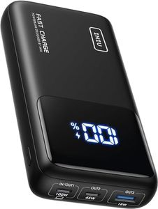 INIU 100W Power Bank, 25000mAh USB C Laptop Portable Charger, PD QC Fast Charging 3-Output External Battery Pack for MacBook Dell XPS iPad Tablet Steam Deck iPhone 16 15 14 13 X Pro Samsung S23 Google