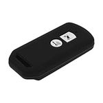 1 x 2-Button Remote Control Silicone Car Key Case Compatible with Honda PCX 150 Hybrid X-ADV SH125 Scoopy SH300 Forza 125 300 2018 Black