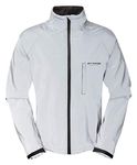 Ettore Mens Cycling Jacket Waterproof Breathable High Visibility Reflective Silver - Night Glow - L