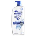 Head & Shoulders Classic Clean Shampoo, 835ML White and Blue,1