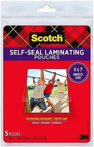 Scotch Glossy Document or Photo Laminating Pouch, 5 x 7 Inches, 5-Pack (PL905)